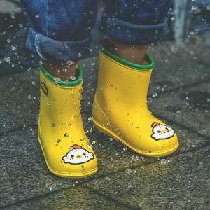 儿童雨鞋雨衣套装男童女童小孩水鞋胶鞋防滑防水小童幼儿宝宝雨.