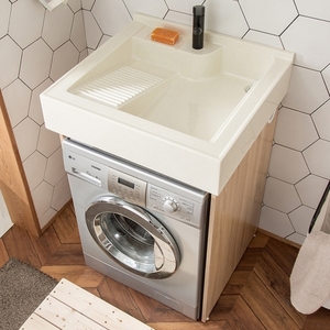 定制洗衣柜定做阳台柜洗衣机柜子加宽洗衣台盆伴侣组合一体滚筒搓