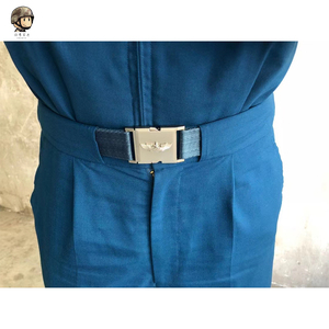 飞行腰带帆布尼龙编织金属扣飞行员夏季皮带军迷战术天蓝色腰带