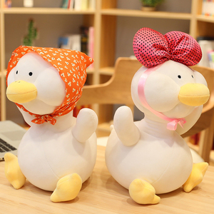 可爱网红加油鸭玩偶小鸭子公仔毛绒玩具你好鸭鸭娃娃睡觉抱枕少女