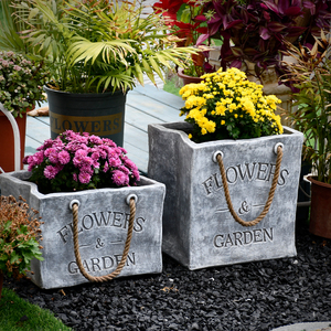 方形花盆花园阳台庭院花箱大号水泥盆栽户外欧式创意露台布置装饰