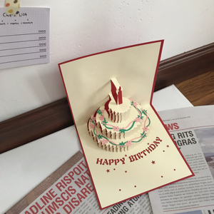 十七不卖书丨ins立体生日蛋糕祝福生日卡片3D立体创意生日礼物
