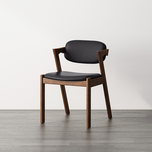 实木餐椅北欧简约现代Z字椅靠背家用软包咖啡奶茶火锅店休闲椅子