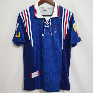 1996国家队法国复古球衣德约卡夫 齐达内 布兰科经典主客场足球服