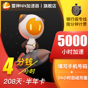 雷神加速器5000小时 折扣网络游戏加速手游steam吃鸡加速自动充值
