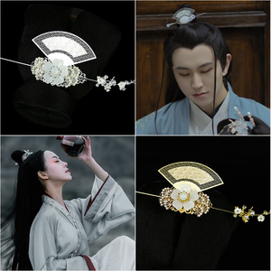 古风饰品皇冠头饰头冠汉服配饰金色发冠男女复古cos银色束发金冠