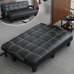 单人皮沙发床折叠两用小户型客厅多功能办公室午休简易双人三人位