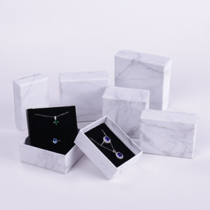 定制logo大理石纹首饰盒包装向量戒指环手链礼品收纳便携式精致