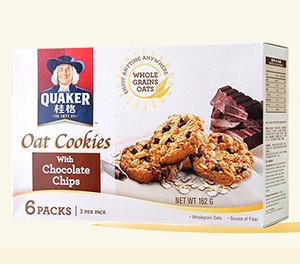 桂格QUAKER燕麦曲奇饼干Oats Cookies 162g*3盒装 (3 boxes)