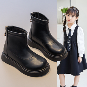 女童马丁靴春秋款2022儿童靴子女孩炸街短靴防水走秀童靴女宝单靴