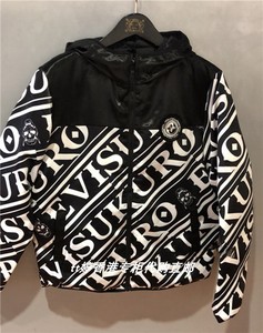 正品代购evisu福神字母标志绸面连帽羽绒服外套男1eagnm9nj732xx