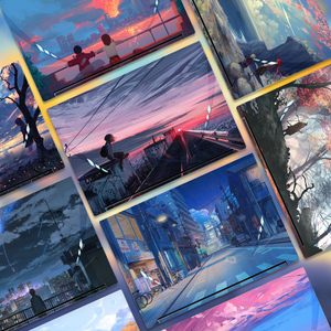 动漫风景电脑贴纸适用神舟z7m联想y7000戴尔笔记本贴膜华硕天选fx95