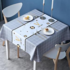 桌布四方桌的桌布四方形正方型桌子小方桌森系格子小方格网红放水