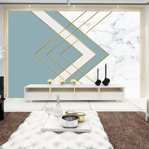 几何图形壁布8d立体壁画简约现代电视背景墙壁纸大理石纹墙布大气
