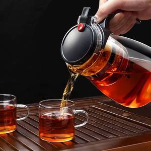 绿珠泡茶壶飘逸杯茶水分离家用茶具套装大容量耐高温加厚玻璃单壶