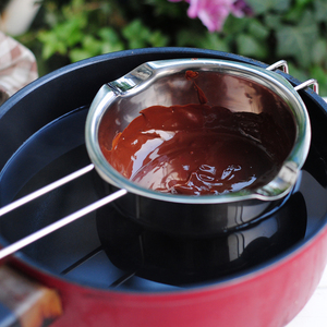 304不锈钢材质巧克力隔水融化碗 烘焙加热锅 黄油加热融化碗