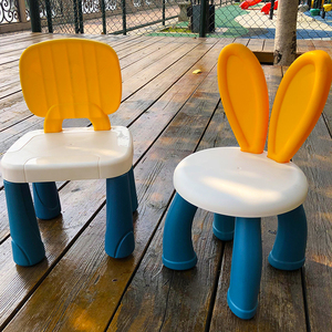 加厚板凳儿童椅积木桌子幼儿园靠背椅宝宝餐椅塑料家用小凳子防滑