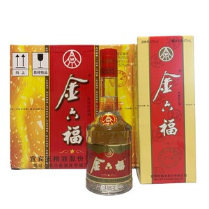 金六福一星52度老一星475ml*6瓶/箱浓香纯粮食酒宜宾五粮液出品