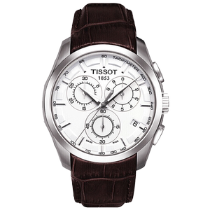 瑞士天梭tissot库图系列六针石英皮带男士腕表t035.617.16.031.00