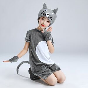 &猫咪演出服儿童幼儿小动物表演可爱话剧表演服旦cosplay小花猫