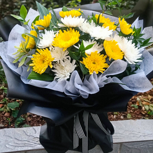 清明节菊花花束鲜花速递同城上坟扫墓祭奠北京上海杭州配送花店