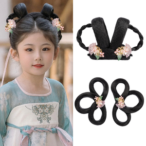 儿童古风芊芊发髻汉服发包女童舞台演出头饰可爱造型配饰古装发饰