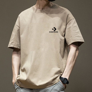 converse匡威短袖t恤男女宽松百搭夏季半袖衣服潮牌ins五分袖体恤