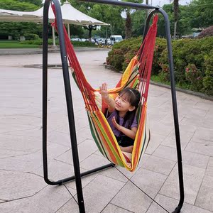 吊床支架庭院家用室内吊椅固定架摇篮底座儿童秋千折叠架子不锈钢