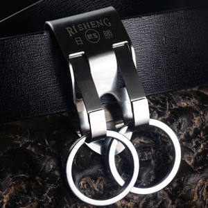 男士皮汽车钥匙扣不锈腰钢腰带带式KR4D4_16创意锁穿匙扣圈个性挂