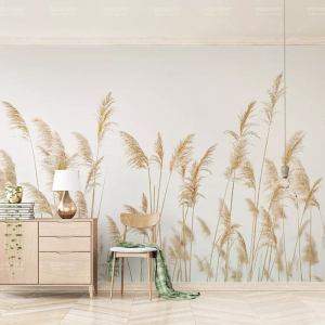 电视背景墙壁纸3d立体无缝壁布装饰影视墙纸5d壁画无纺墙布芦苇图