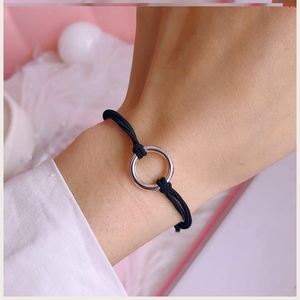 020人付款天猫个性定做字母小皮套情侣小皮筋送给男朋友的手链式韩版