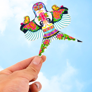 山东潍坊迷你风筝工艺品礼盒传统微型风筝小号模型纸鸢微风易飞