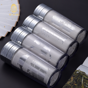 百岁坊足银999大海纳银水杯正品银内胆足银茶杯丽江雪花银礼品