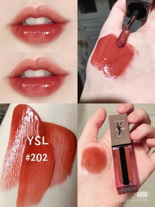 法国代购 ysl 圣罗兰 水光唇釉 金粉管 202