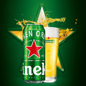 heineken/喜力啤酒500ml*6/8/12罐 易拉罐尝鲜装 大罐黄啤酒