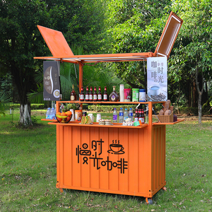 美食街摆摊推车景区冰糖葫芦烤肠炸串餐车冷饮甜品精酿啤酒售卖车