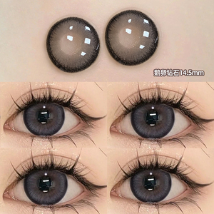 鹅卵钻石黑色纯欲美瞳半年抛大直径扩瞳自然2022年新款隐形眼镜tn