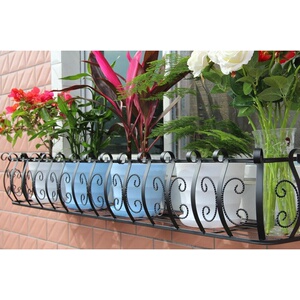 铁艺窗台花架阳台栏杆护栏悬挂室外户外窗户壁挂花盆架花篮置物架