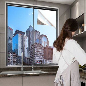 厨房玻璃贴纸防晒隔热膜单向透视窗户反光家用隐私遮阳膜遮光神器