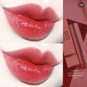 单眼皮俄罗斯纪梵希春季新款小粉皮粉色小羊皮唇膏302/303/304