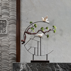 新中式风电视柜酒柜办公桌上的摆件创意玄关装饰品禅意中国风茶室