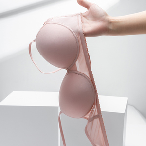 真丝文胸内衣女无钢圈夏季薄款小胸聚拢无痕性感大胸显小蚕丝胸罩