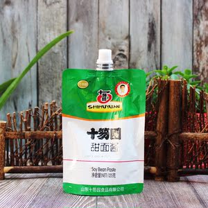 十笏园甜面酱125克*10袋 烤冷面调料酱 带嘴煎饼用酱 山东特产