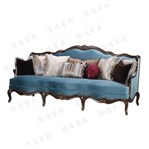 美式复古沙发古典欧式客厅轻奢三人两人位沙发别墅雕花沙发可定制