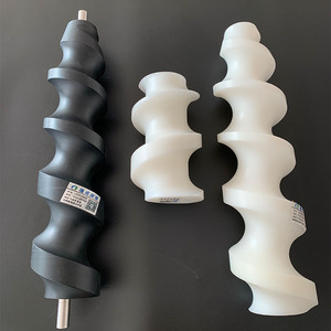 尼龙进瓶出瓶分瓶螺杆黑pe pom变径变螺距螺旋杆送料推进加工定制