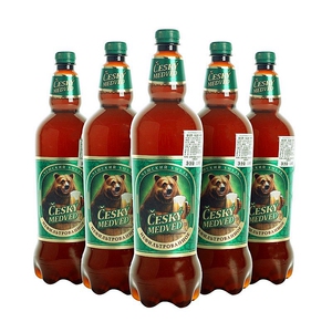 俄罗斯进口原装精酿捷克熊啤酒原浆未过滤鲜啤桶装1.35升6桶 包邮