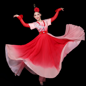 00甜迹旗舰店天猫古典舞蹈服女仙气桃李杯舞蹈剧目红艳凝香服装开场