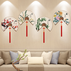 中国风古风贴纸装饰大图案墙上背景墙纸自粘墙贴墙壁贴画梅兰竹菊