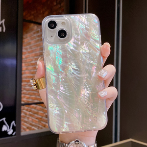 螺钿炫彩贝壳苹果13手机壳新款iphone13仙女13pro高档全包防摔硅胶网