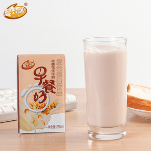 晨六润核桃花生营养早餐牛奶整箱24盒250ml包邮含乳饮料